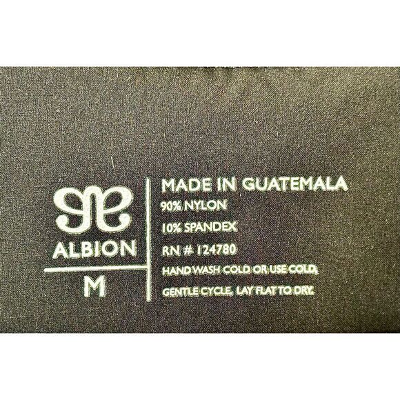 Albion Black Collar Roll Tab Short Sleeve Zipper Jogger Jumpsuit Women's M - Picture 8 of 13